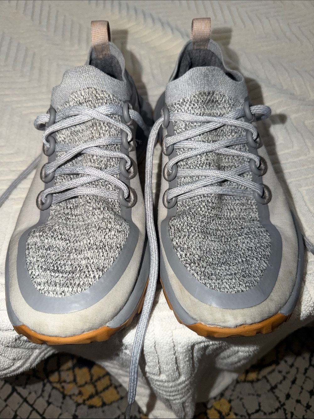 allbirds Women's Trail Runners Gray Knit Athletic Sneakers
